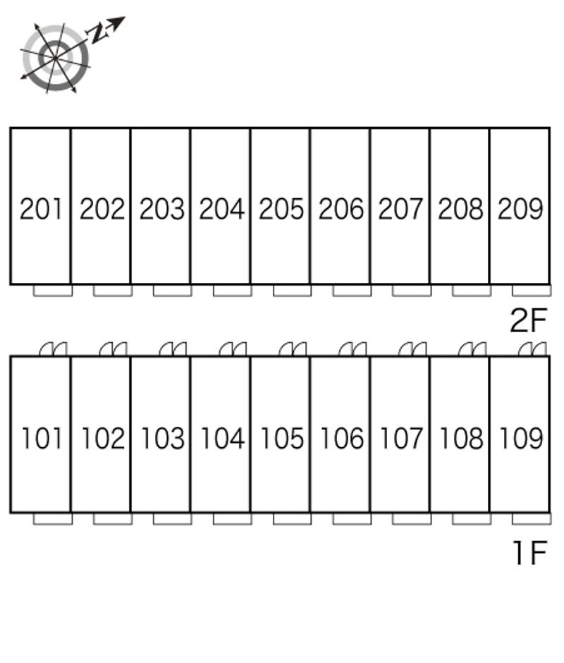 レオパレス葉月 間取配置図