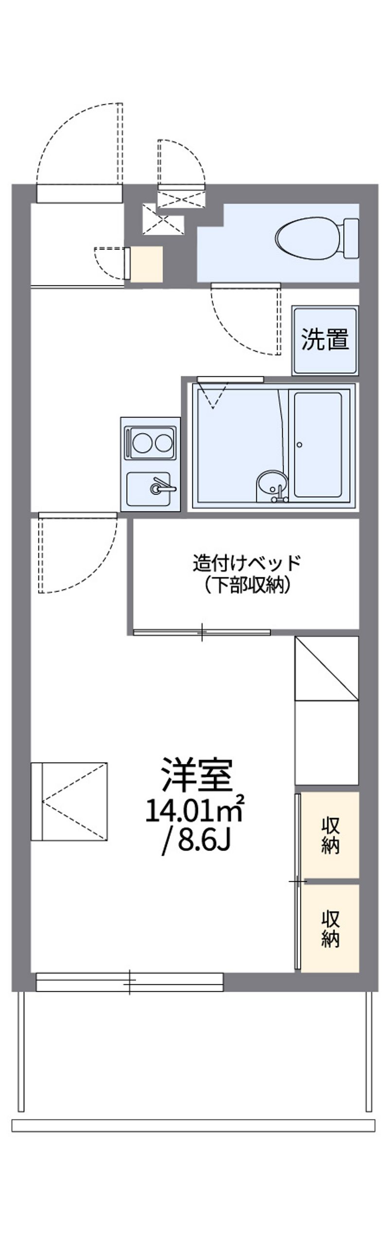 レオパレス大新 間取図