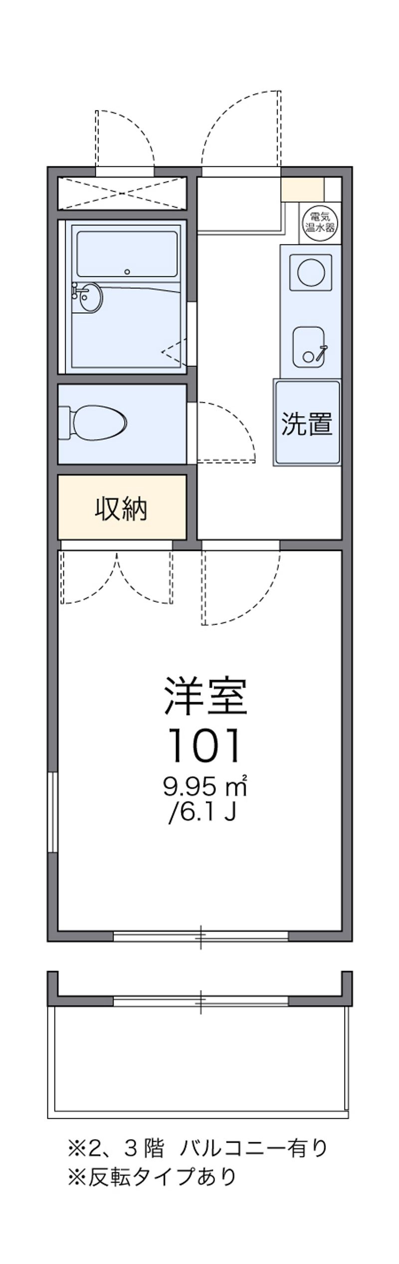 レオパレス川手町Ｂ 間取図