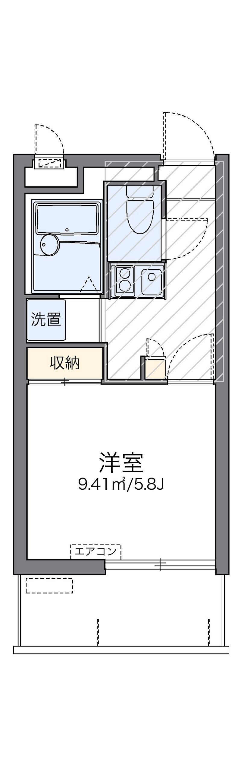 レオパレスギークニシムイ 間取図