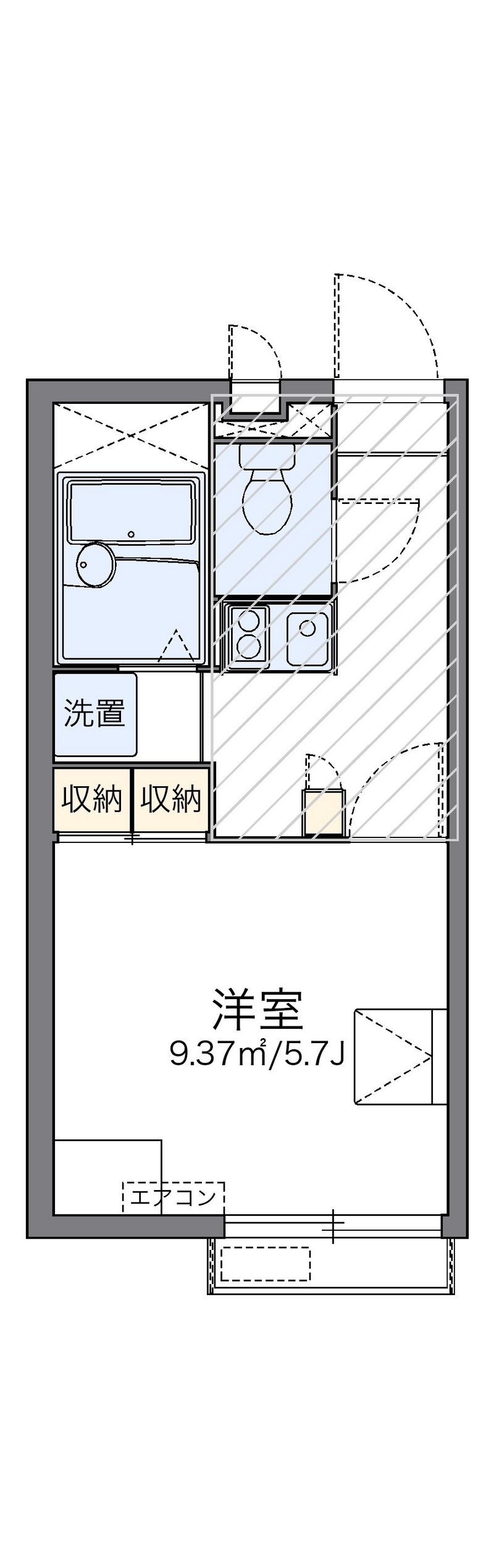 レオパレスエスペランサ志染 間取図