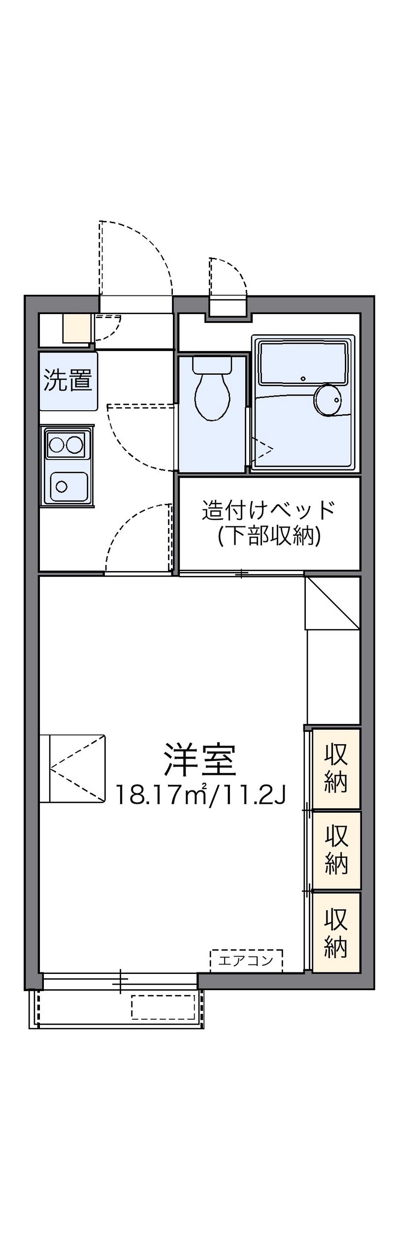 レオパレス川津 間取図