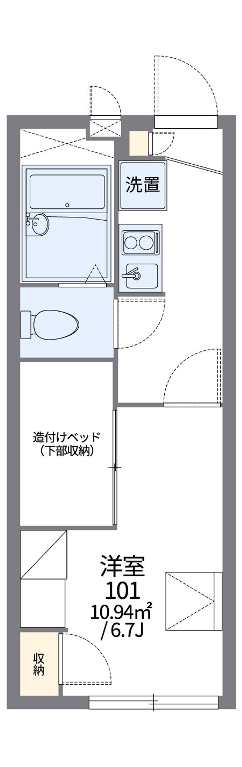 レオパレス友六 間取図