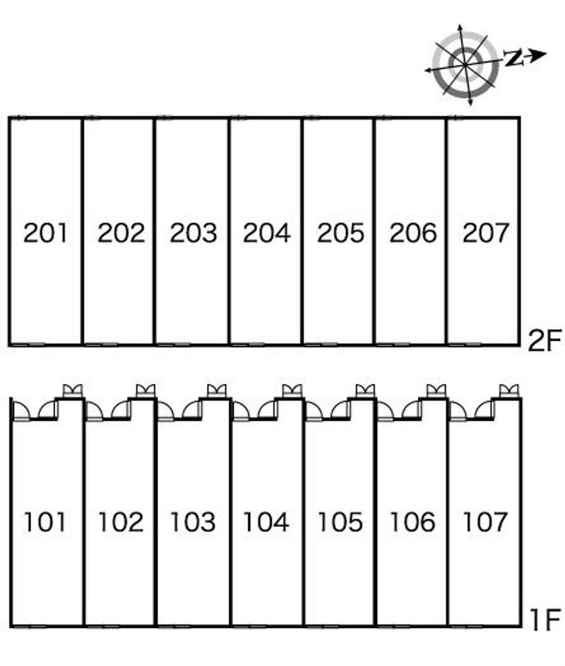 レオパレスわかば 間取配置図