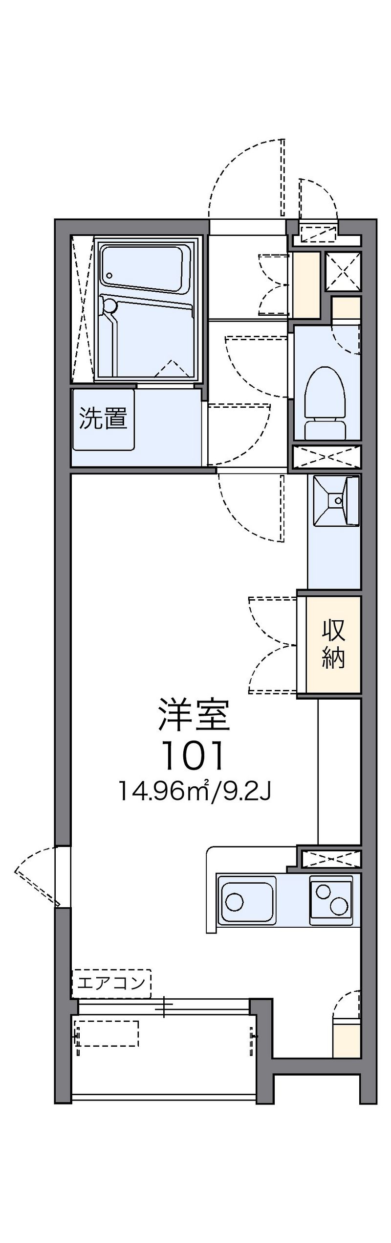 レオネクストＫＵＺＵＨＡⅡ 間取図