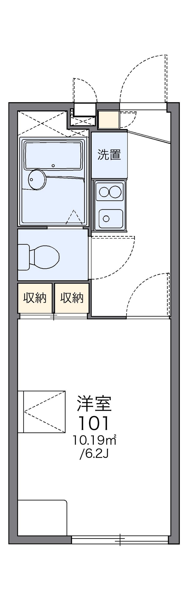 レオパレス武蔵藤沢 間取図