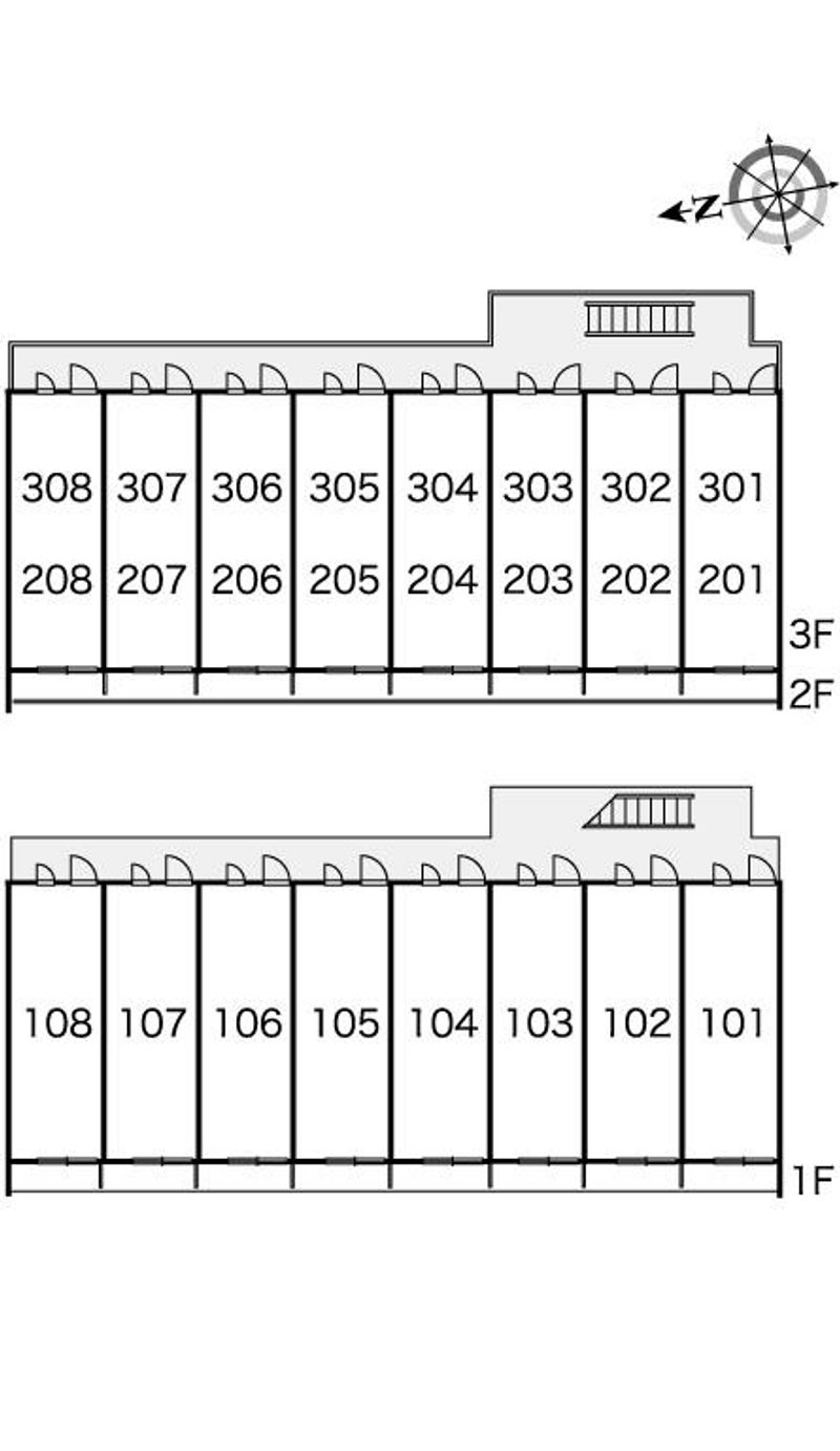 レオパレスプレミール中浦和Ⅰ 間取配置図