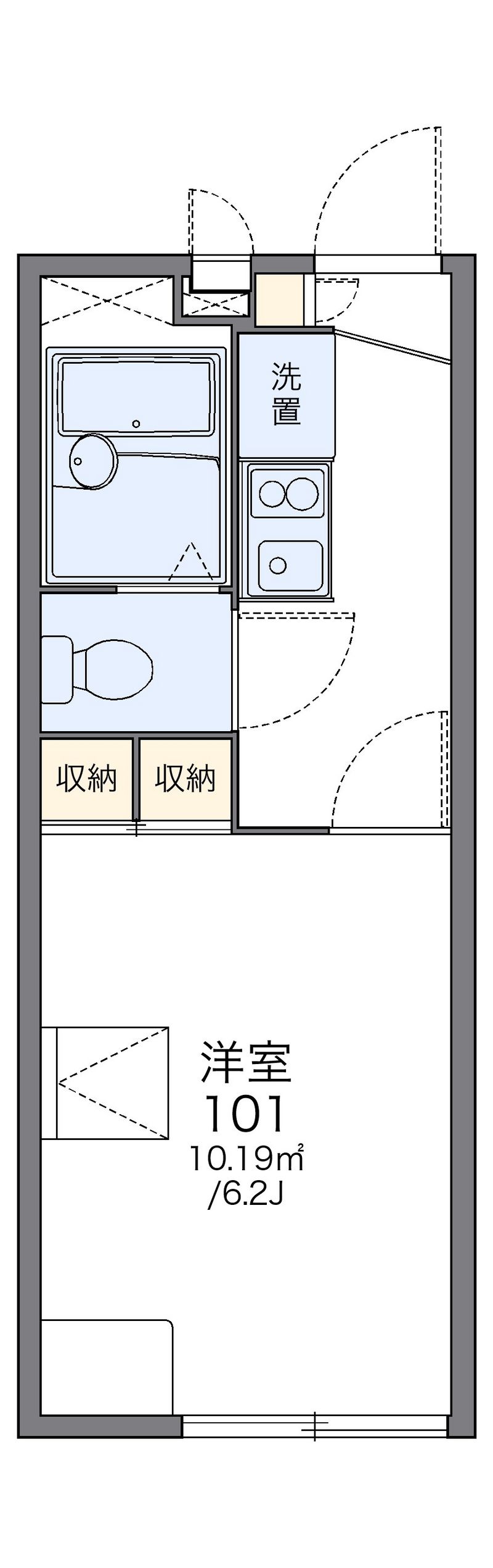 レオパレス嘉悦 間取図
