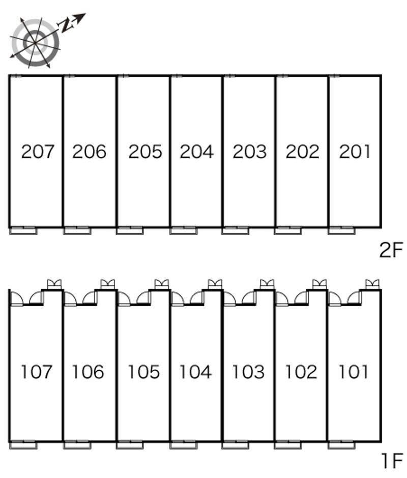 レオパレスコスモスＢ 間取配置図