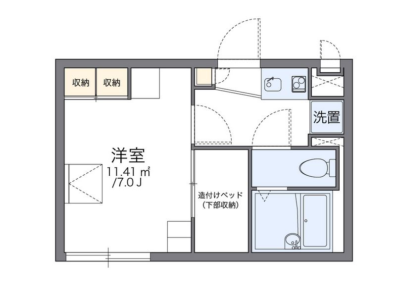 レオパレスひだまり 間取図