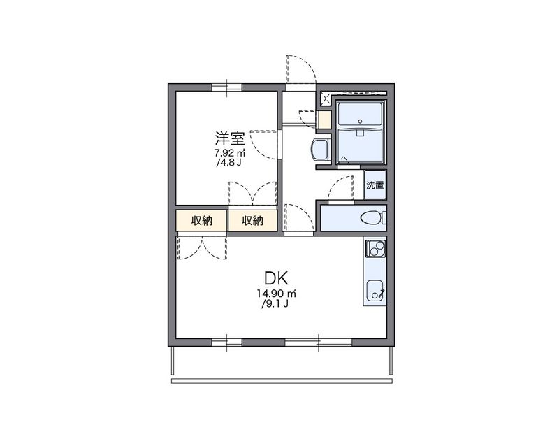 レオパレスアクシスＡ 間取図
