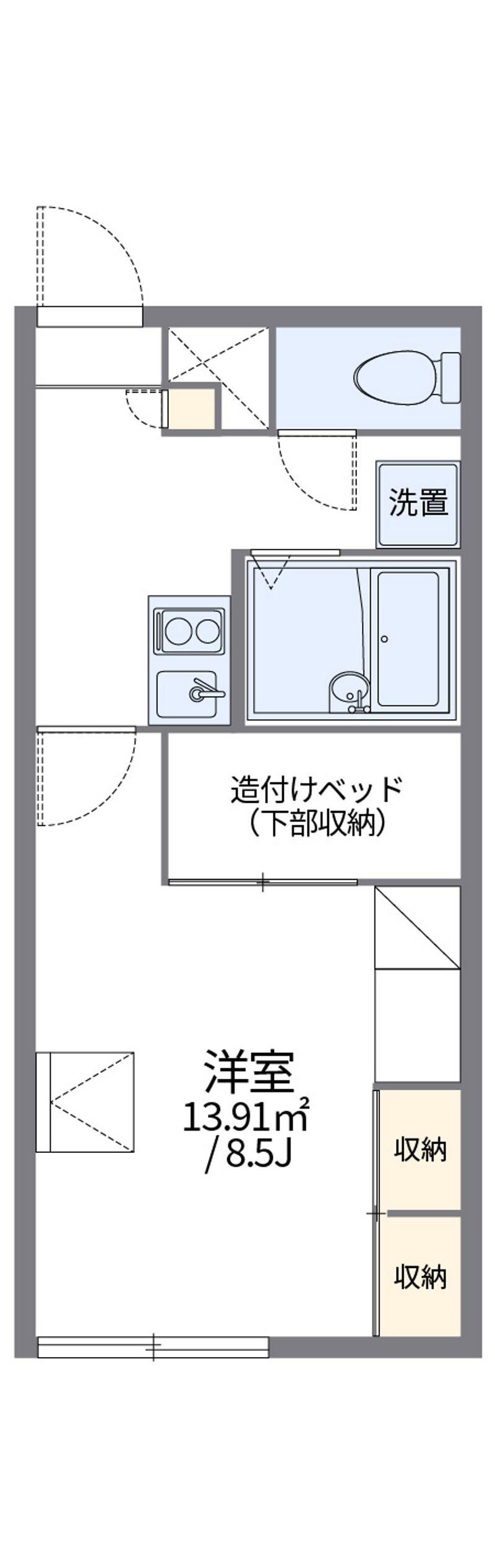 レオパレスグレイスポプラ 間取図