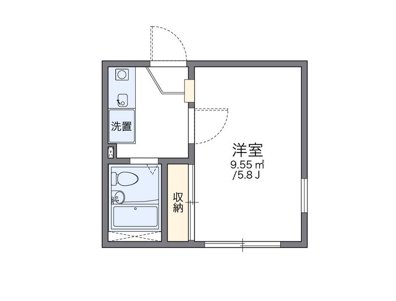 レオパレス美与志 間取図