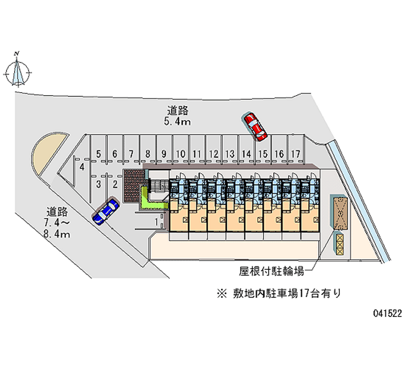 レオパレスキュプロス 月極駐車場