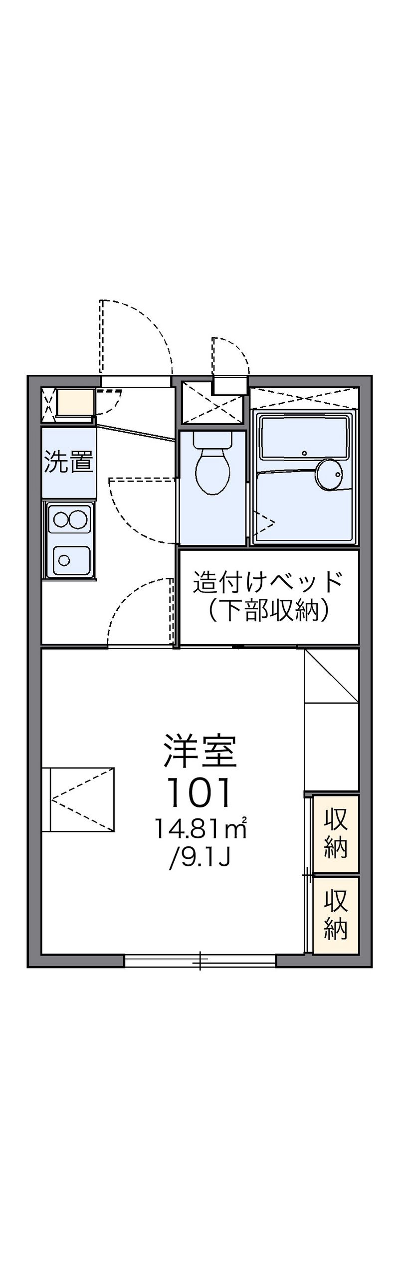 レオパレスハピネス 間取図