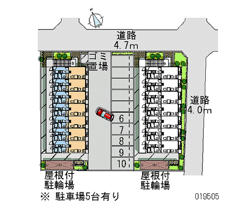 レオパレスカーネ 月極駐車場