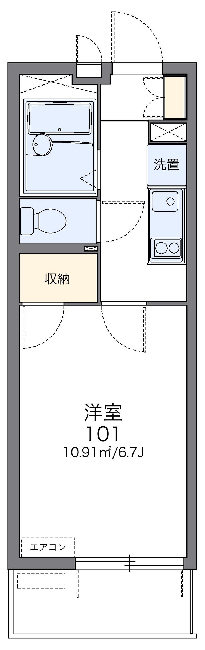 レオパレスＫ　Ｍ 間取図