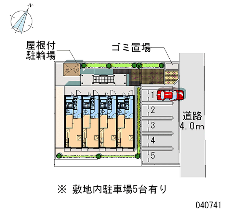 レオパレス万場山Ⅱ 月極駐車場