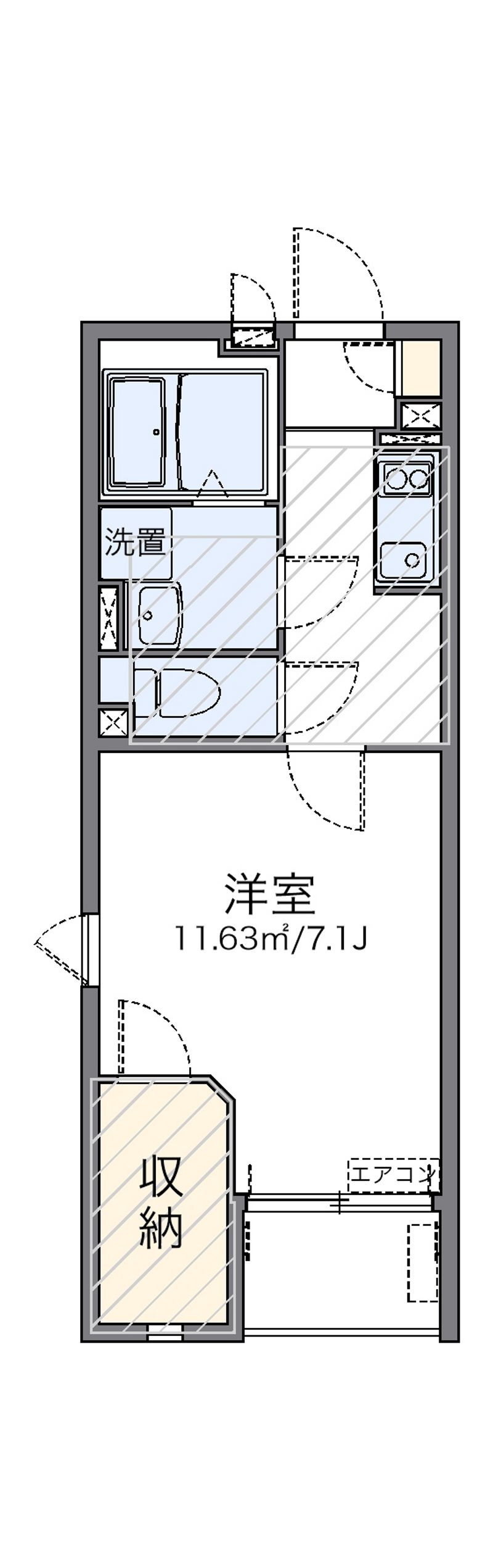 レオネクストアベニール麻生Ⅱ 間取図