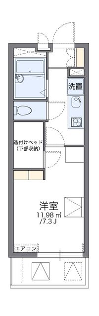 レオパレス向陵西 間取り図