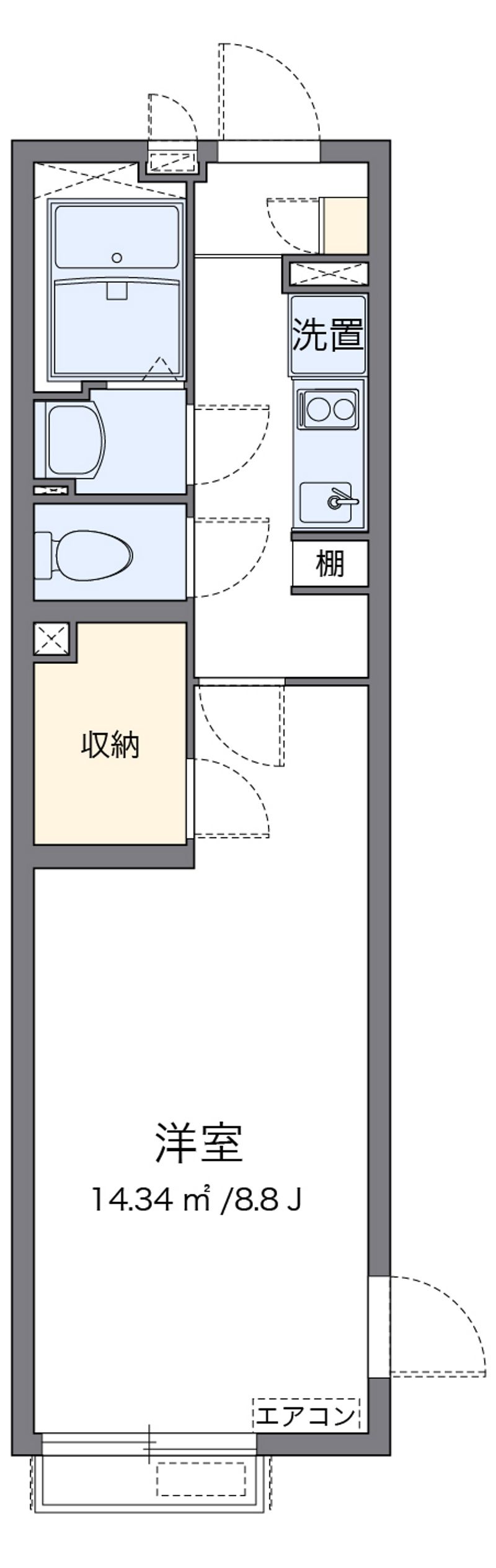 クレイノＴ　ヴィルヌーブ 間取図