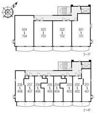 レオパレスグリーンバレー一番館 間取配置図
