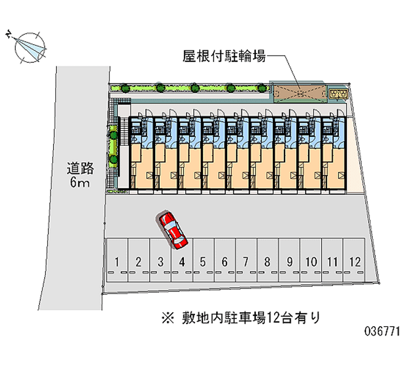 レオパレスバロンⅠ 月極駐車場