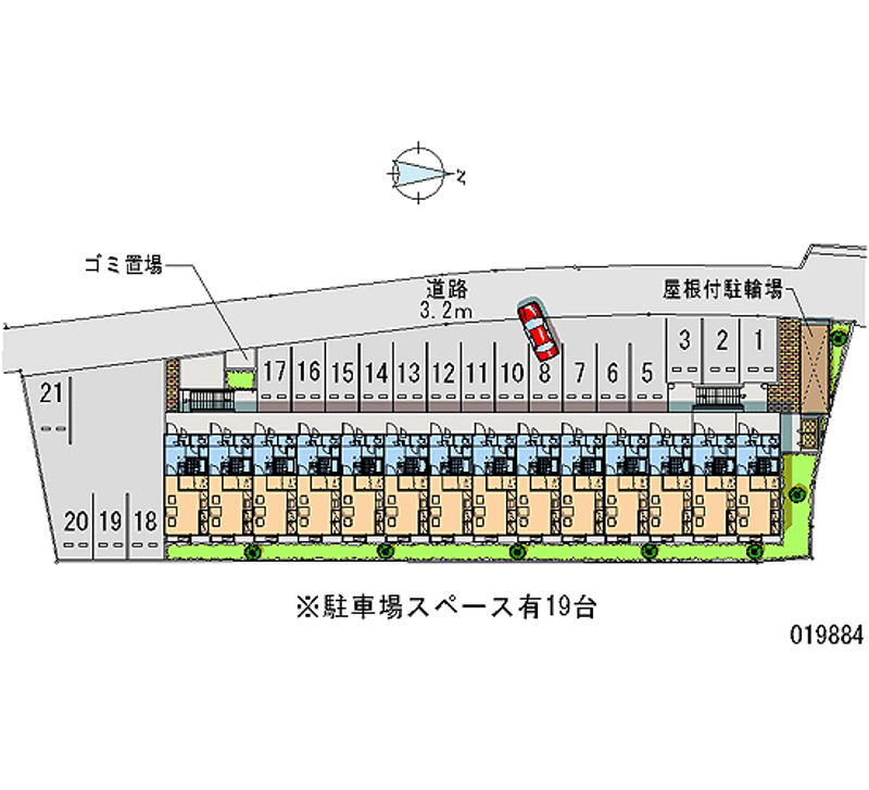 レオパレスシャルマン 月極駐車場