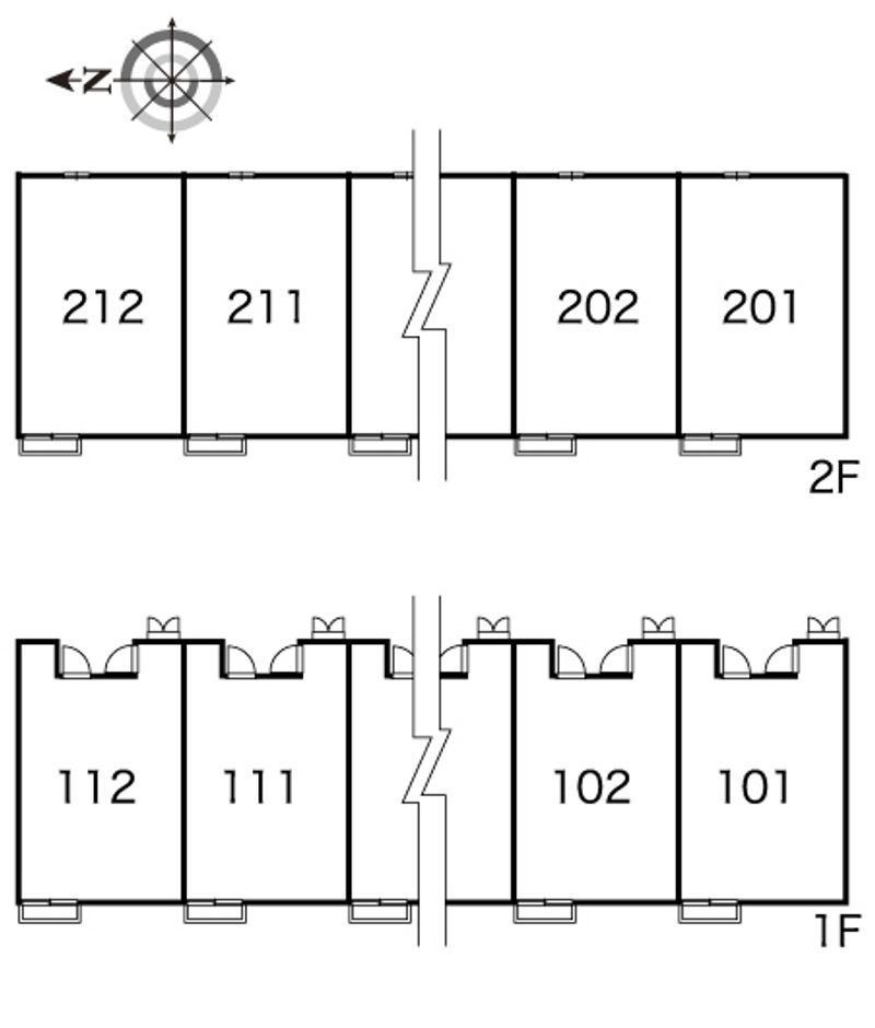 レオパレスフレンドⅡ 間取配置図