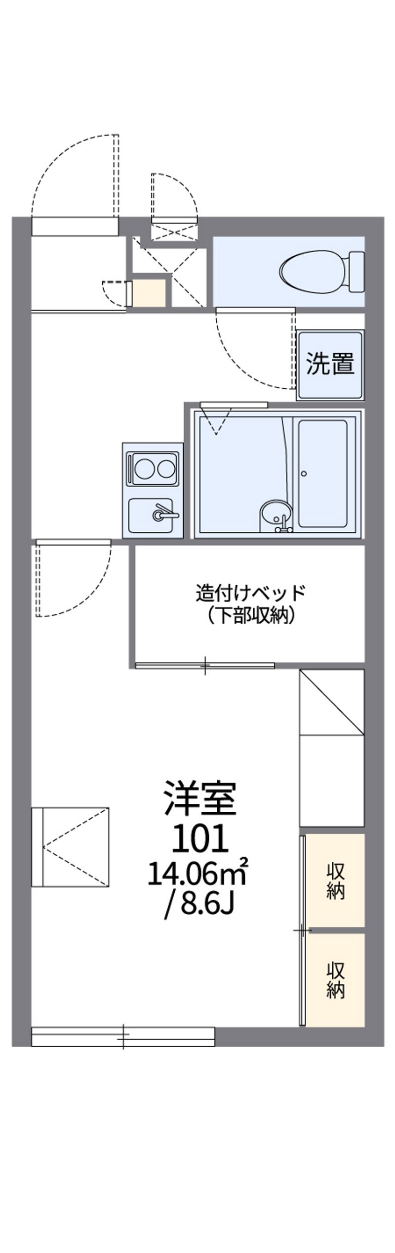 レオパレスシティバル 間取図