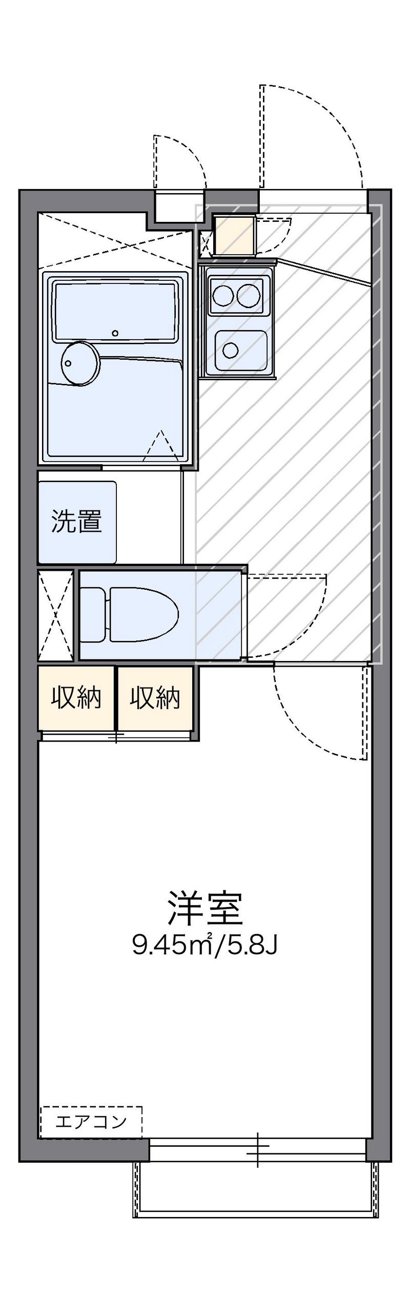 レオパレスそよかぜ 間取図