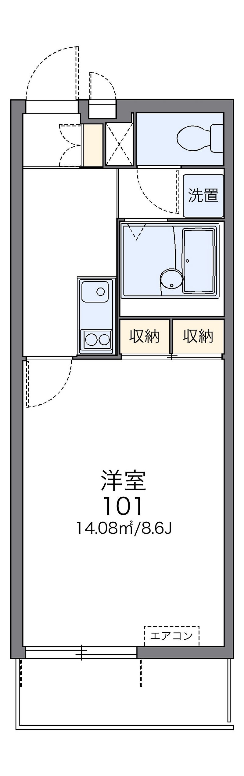 レオネクスト湘南山手館Ｃ 間取図