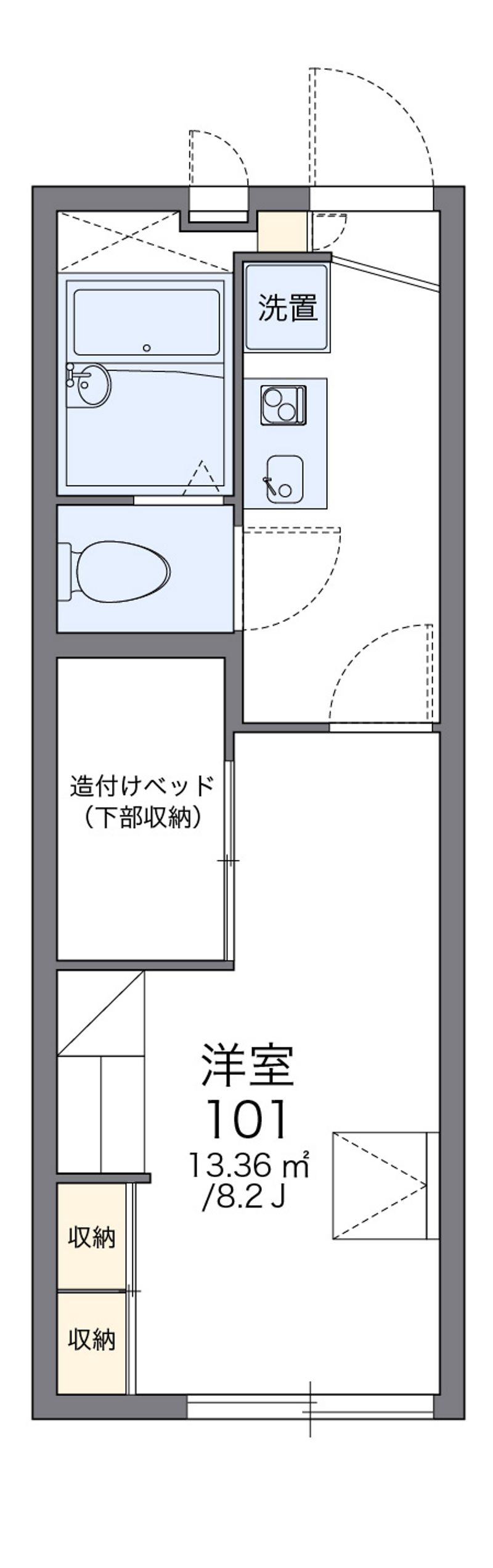 レオパレスバウム　フェルド 間取図