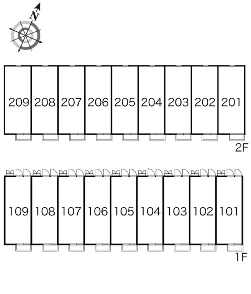 レオパレスヴィラージュⅡ 間取配置図