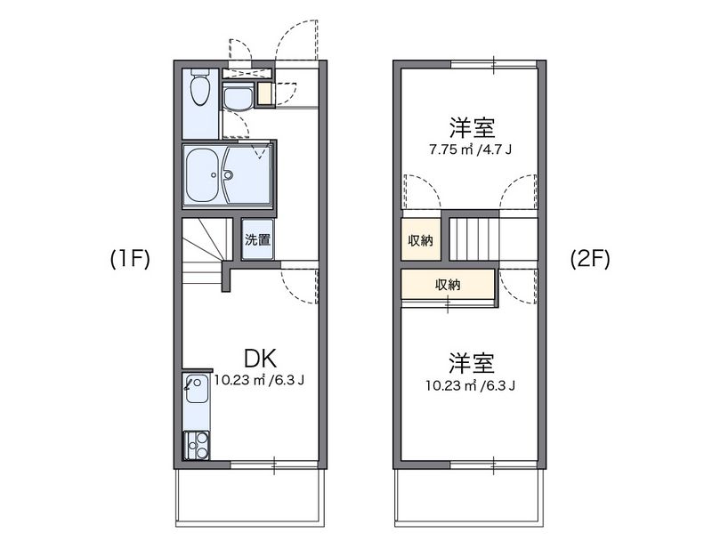 レオパレスやませ 間取図