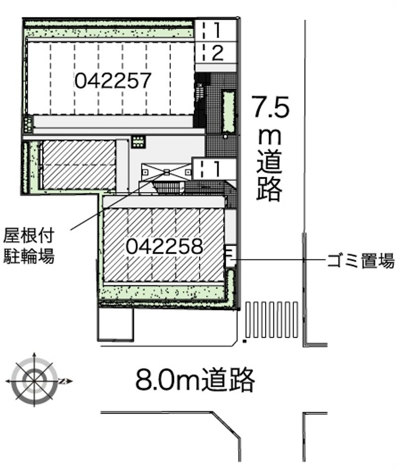 レオパレス喜連北Ⅲ 配置図
