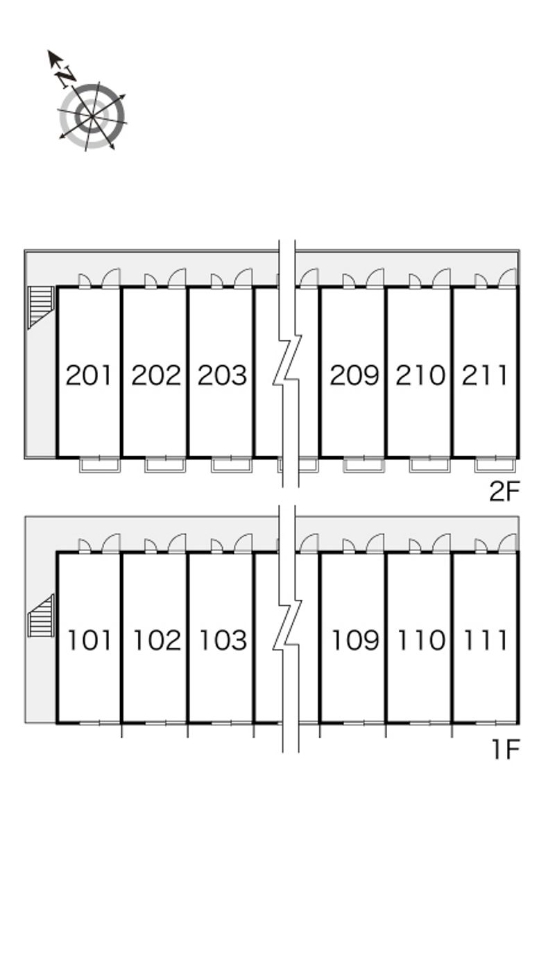 レオパレスハッピーハウス 間取配置図