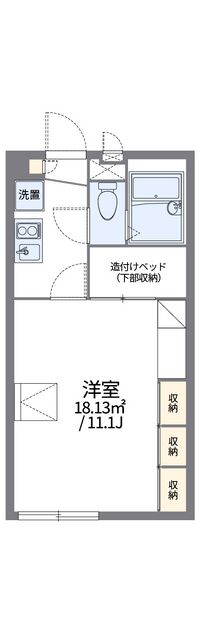 レオパレスパムグラネット 間取り図