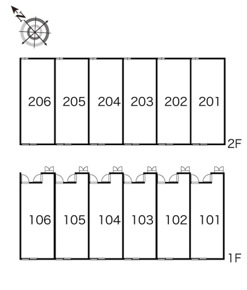 レオパレス綾乃尾 間取配置図