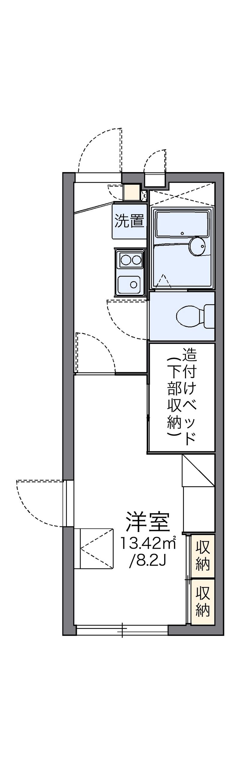 レオパレスはしば２ 間取図