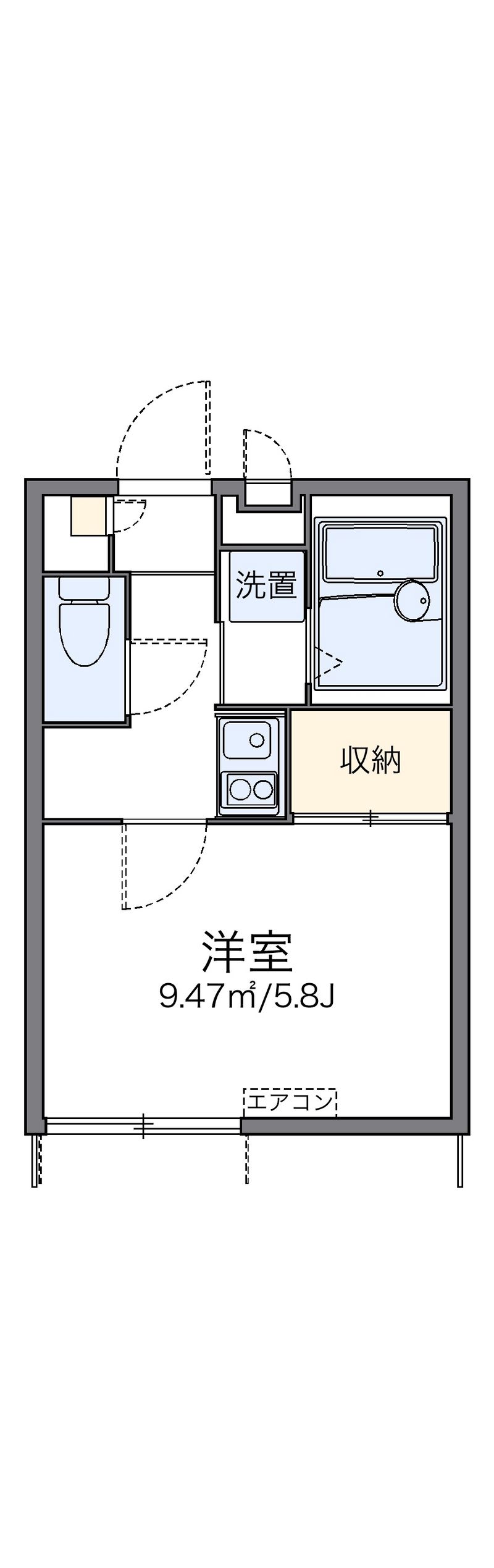 レオパレスグリーンハイツ 間取図