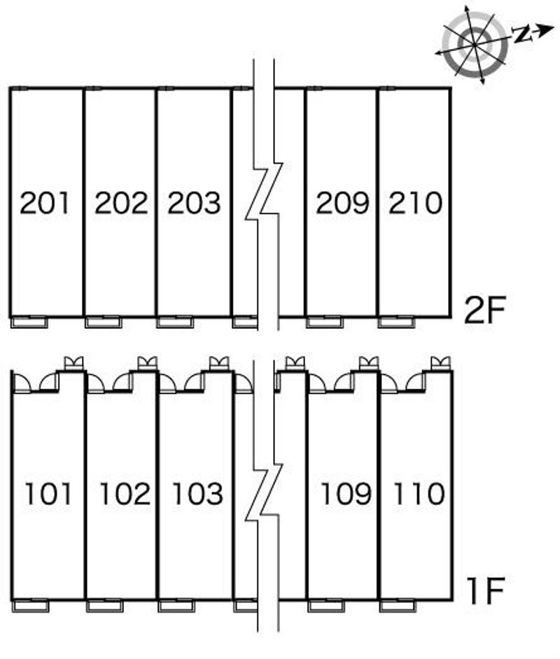 レオパレスネーブルⅡ 間取り配置図