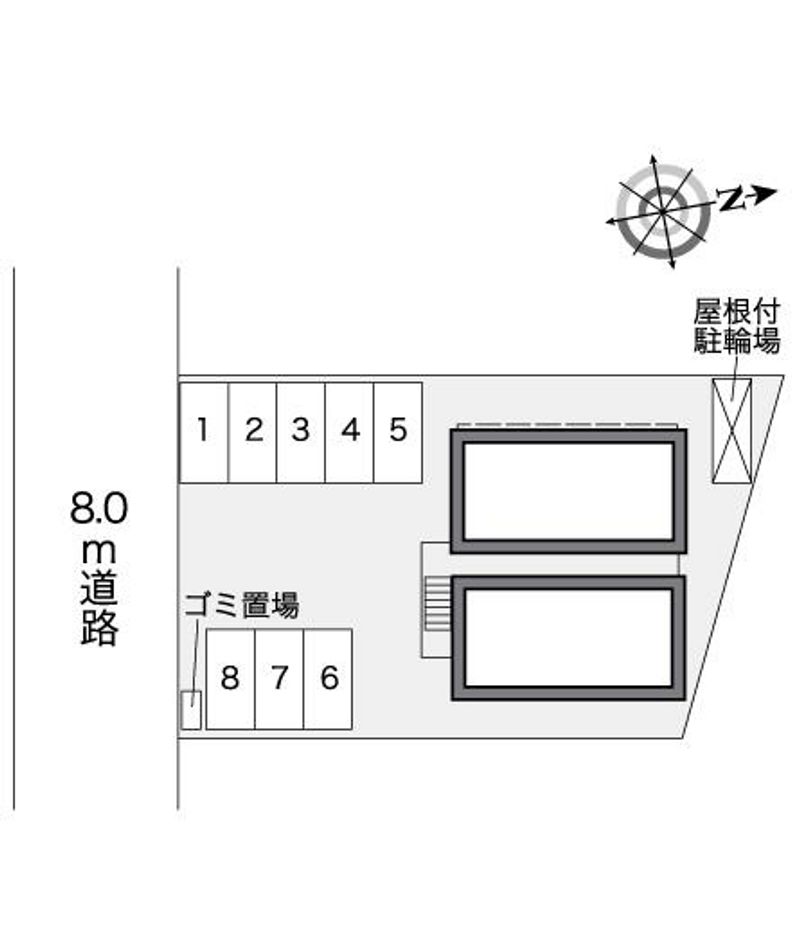 レオパレスフローラ夷山 配置図