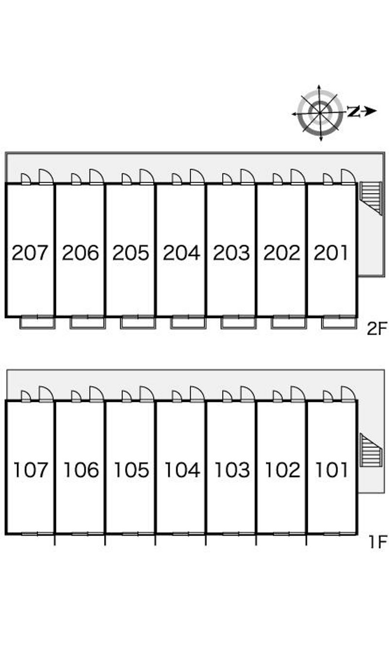 レオパレス浜ノ丁 間取配置図