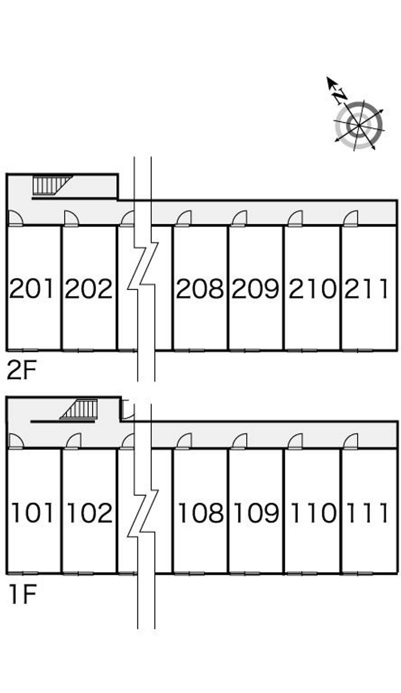 レオパレスバンフィー　Ⅱ 間取配置図