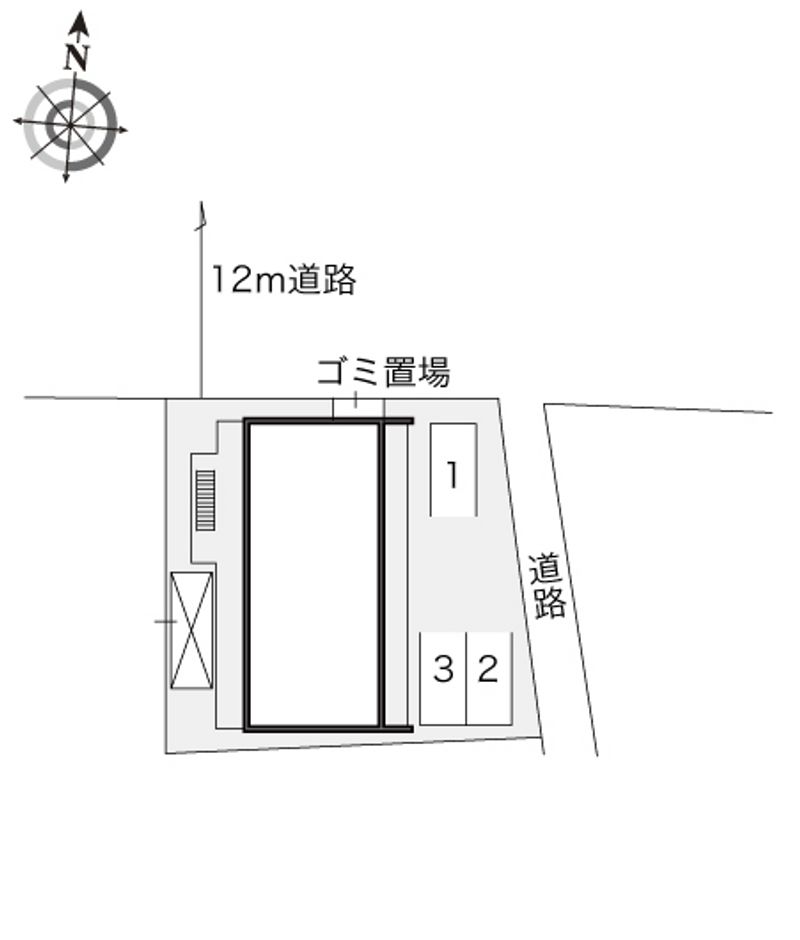 レオパレスクレール猪名寺 配置図