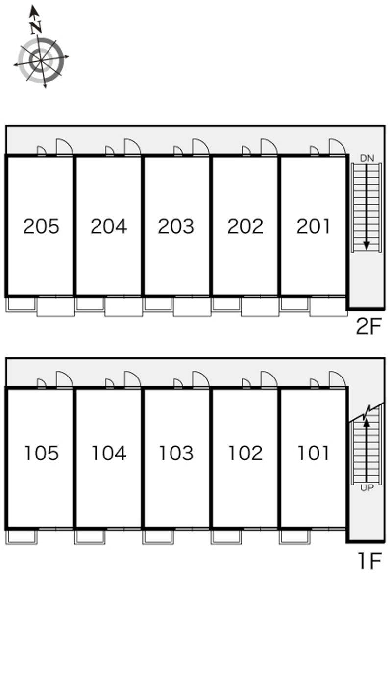 レオパレスＦＵＪＩＩ 間取配置図