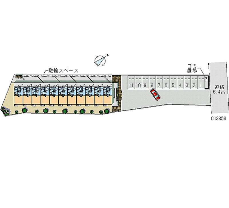 レオパレス春日清光 月極駐車場