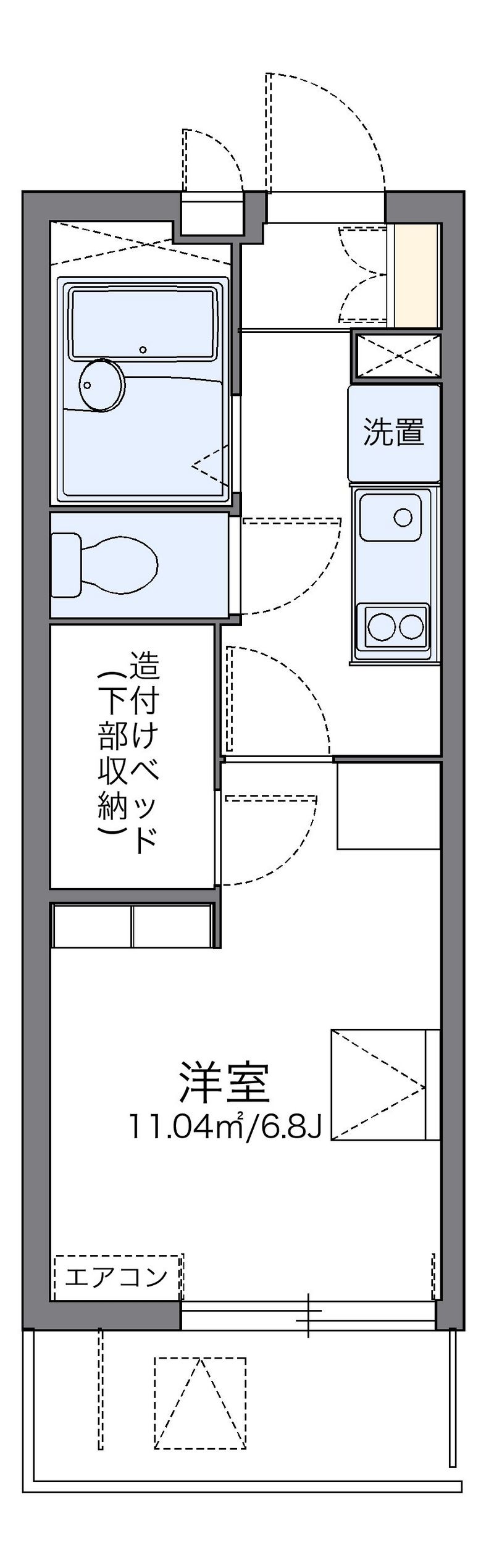レオパレス岸町 間取図