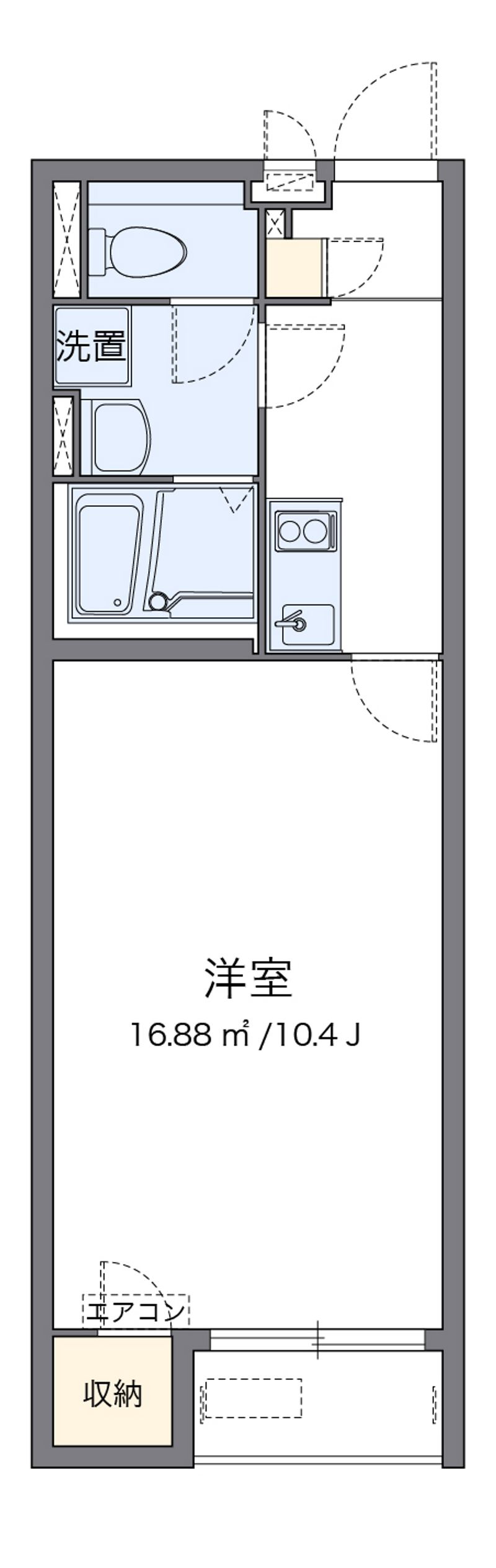 クレイノＨＩＫＡＲＩ 間取図